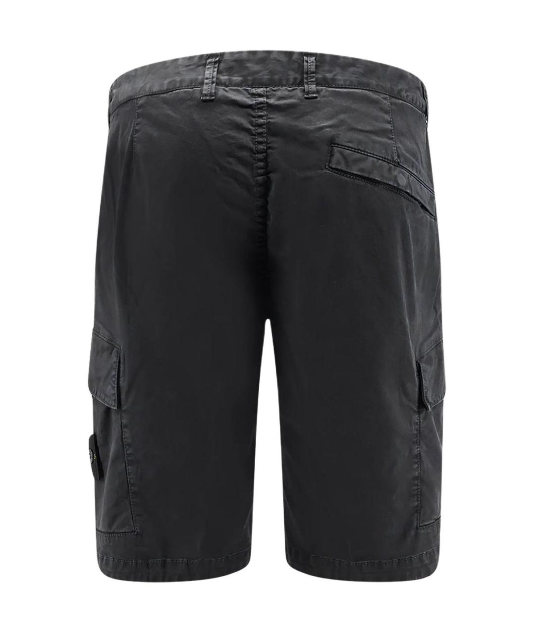 STONE ISLAND Черные шорты, фото 2