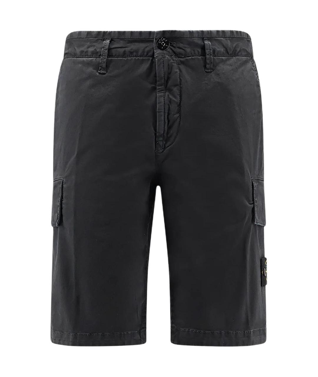 STONE ISLAND Черные шорты, фото 1