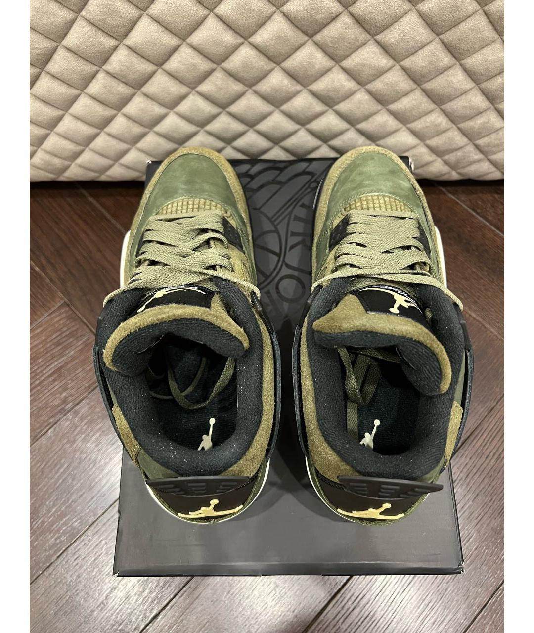 JORDAN Хаки нубуковые низкие кроссовки / кеды, фото 2