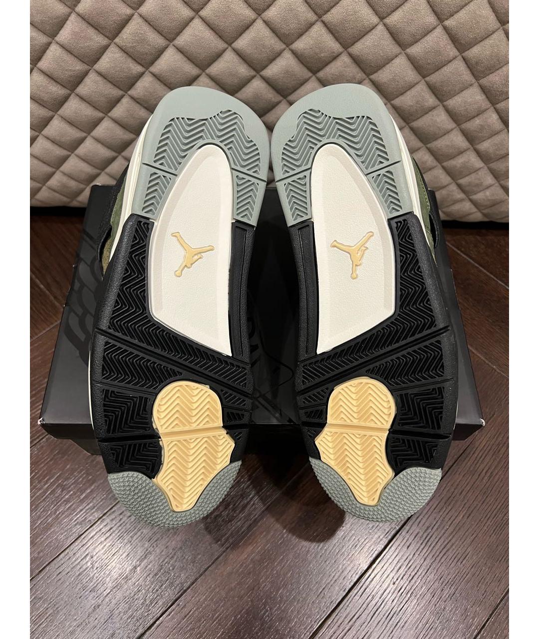 JORDAN Хаки нубуковые низкие кроссовки / кеды, фото 5