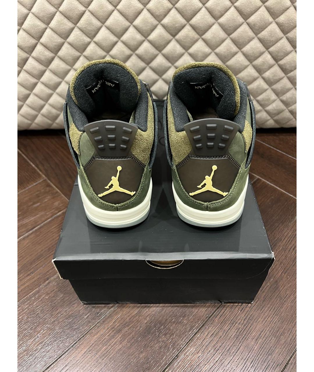 JORDAN Хаки нубуковые низкие кроссовки / кеды, фото 3