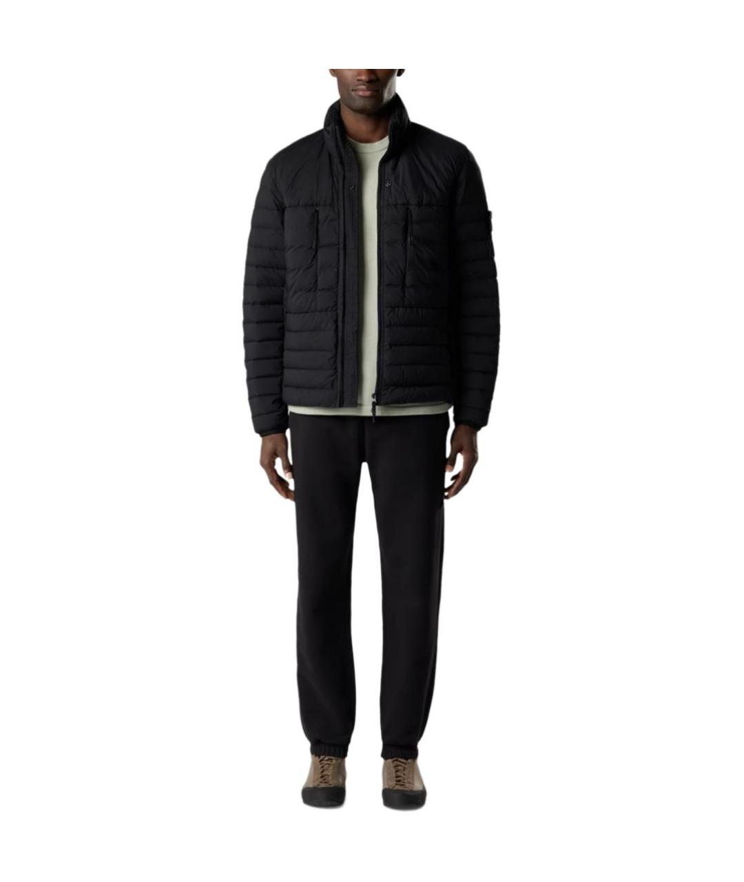 STONE ISLAND Черный пуховик, фото 3