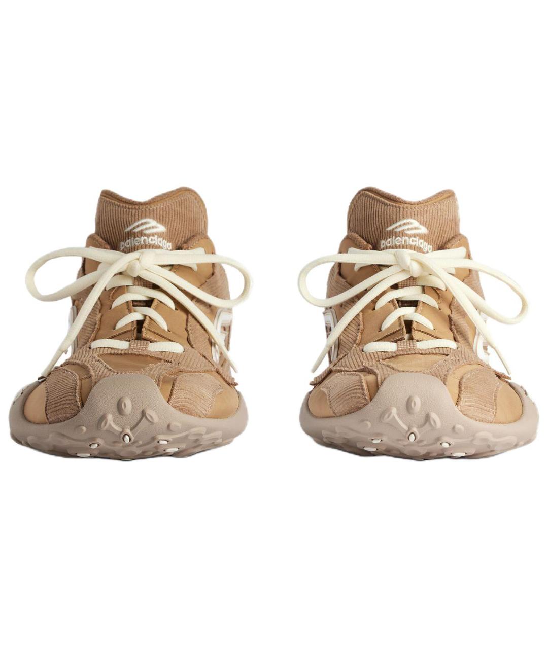 BALENCIAGA Бежевые низкие кроссовки / кеды, фото 4