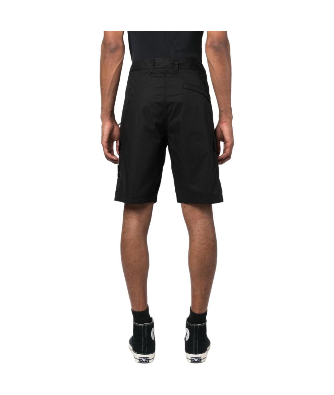 STONE ISLAND Черные шорты, фото 3