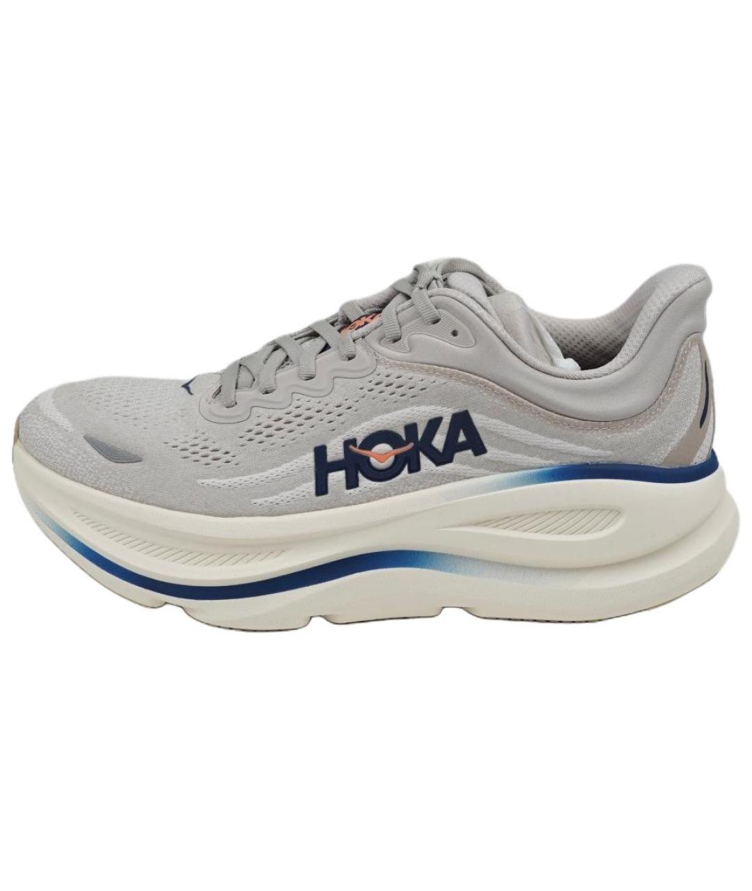 HOKA Серые текстильные высокие кроссовки / кеды, фото 5