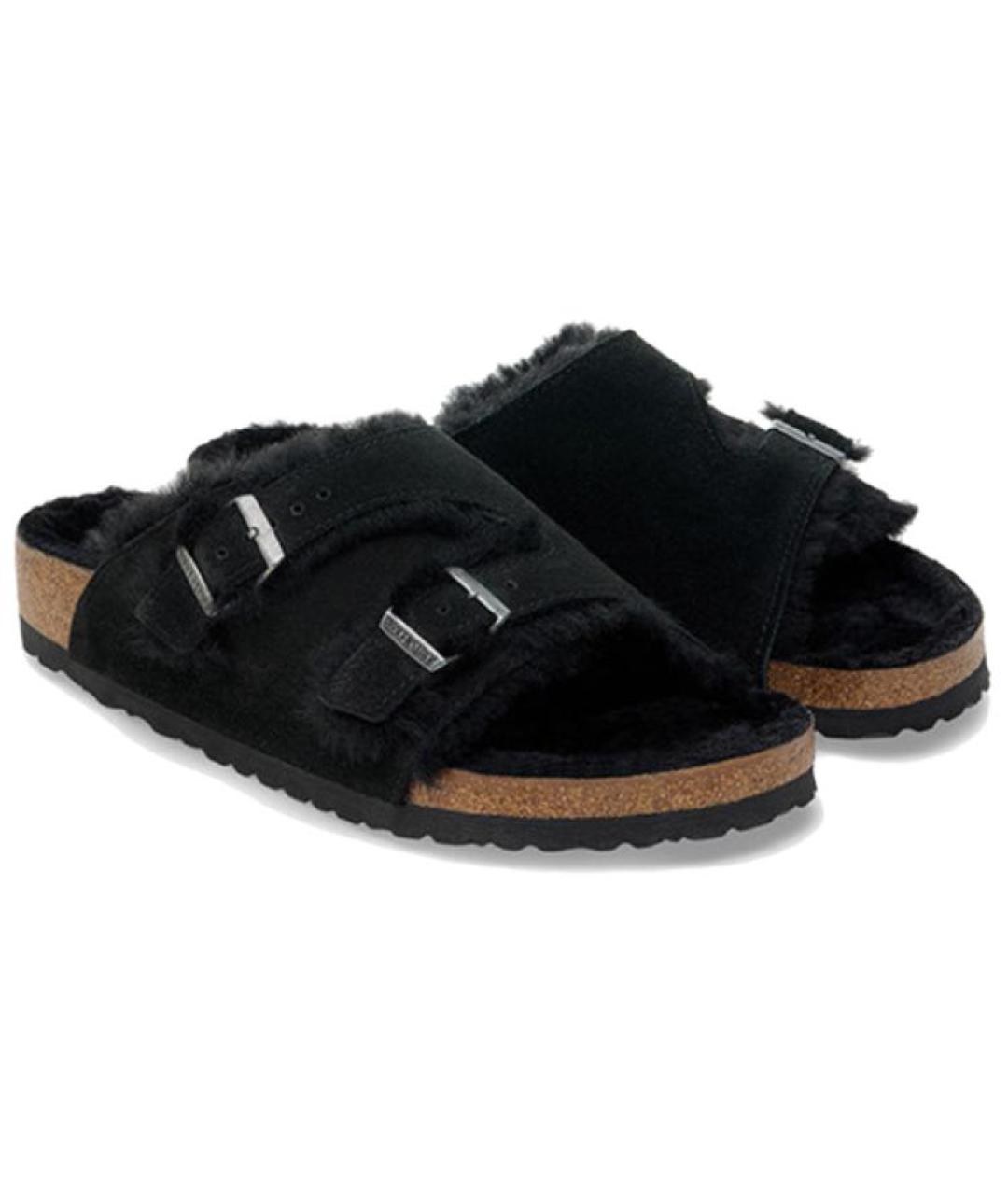 BIRKENSTOCK Черные кожаные сандалии, фото 3