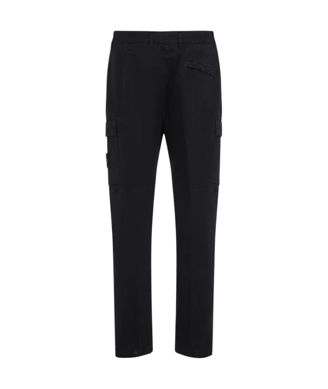 STONE ISLAND Черные повседневные брюки, фото 2