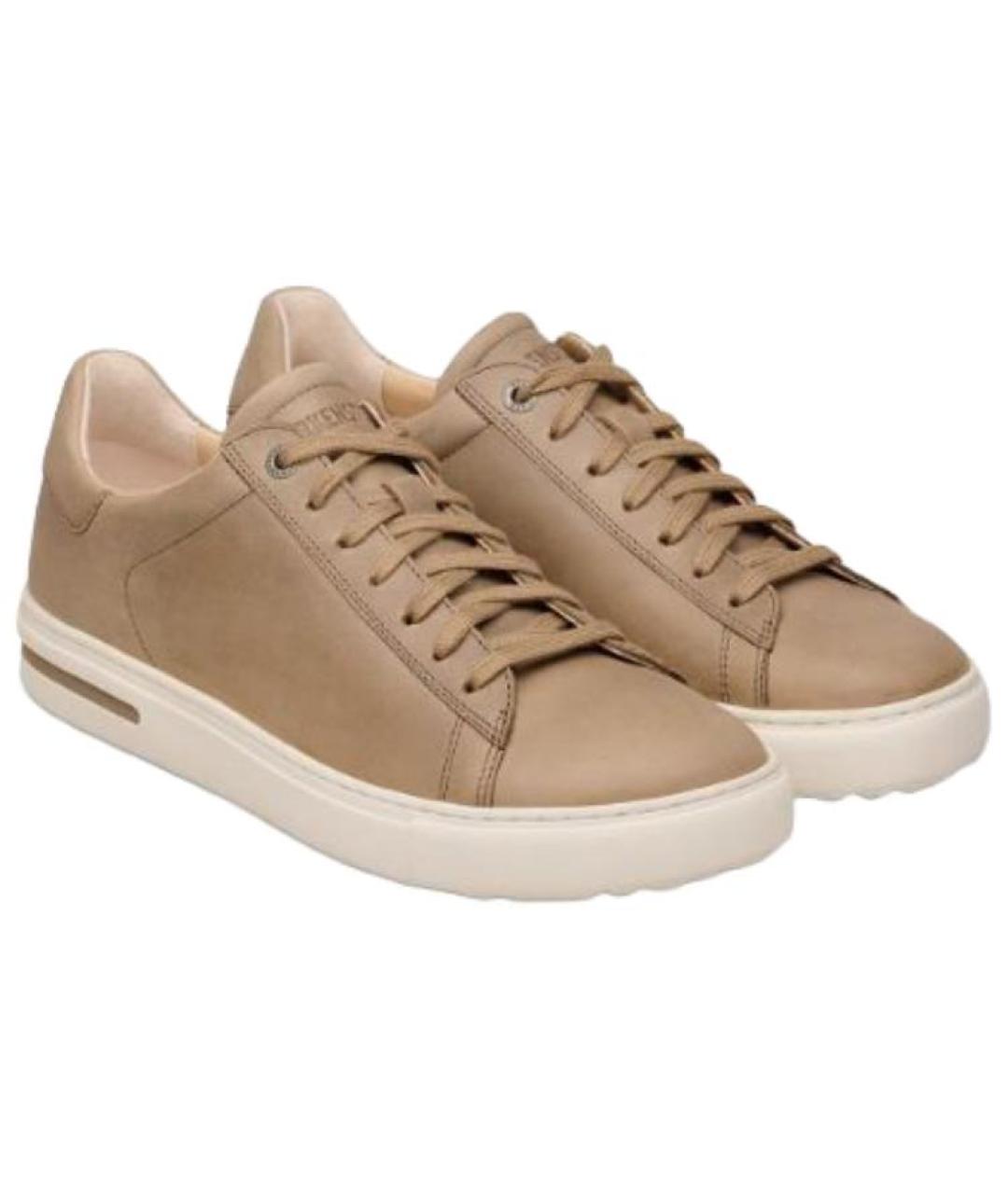 BIRKENSTOCK Коричневые кожаные низкие кроссовки / кеды, фото 3