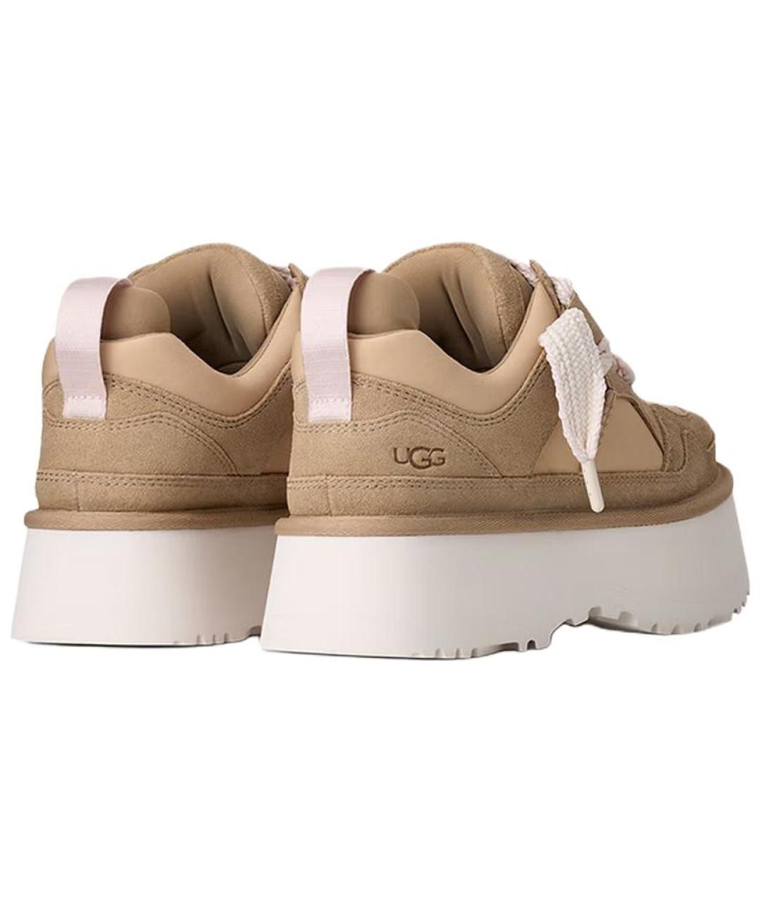 UGG AUSTRALIA Бежевые нубуковые кроссовки, фото 5