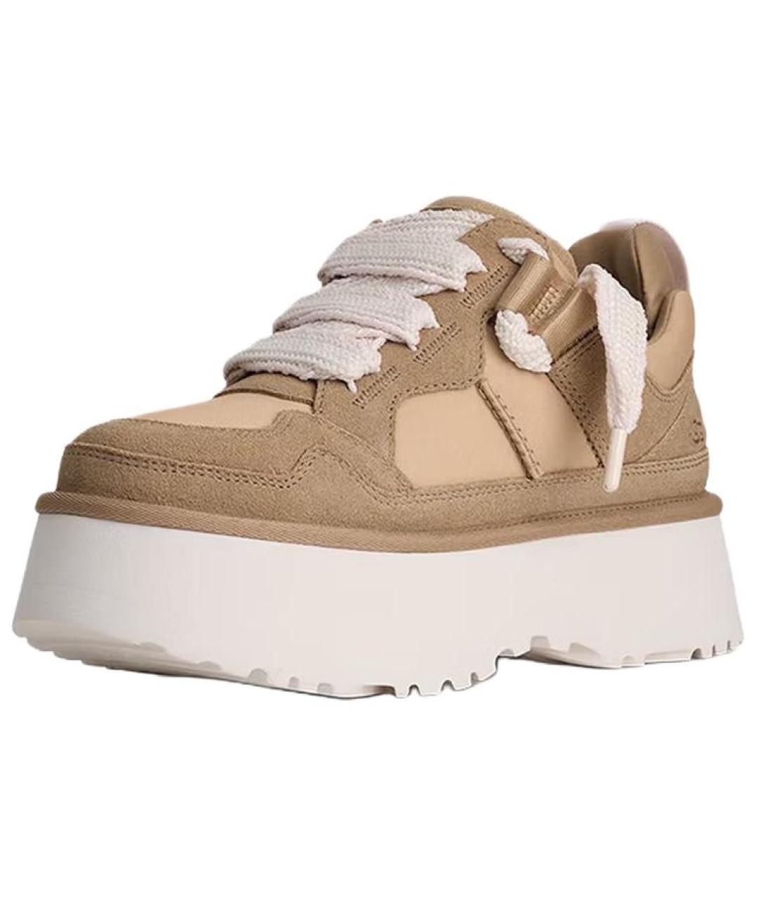 UGG AUSTRALIA Бежевые нубуковые кроссовки, фото 3