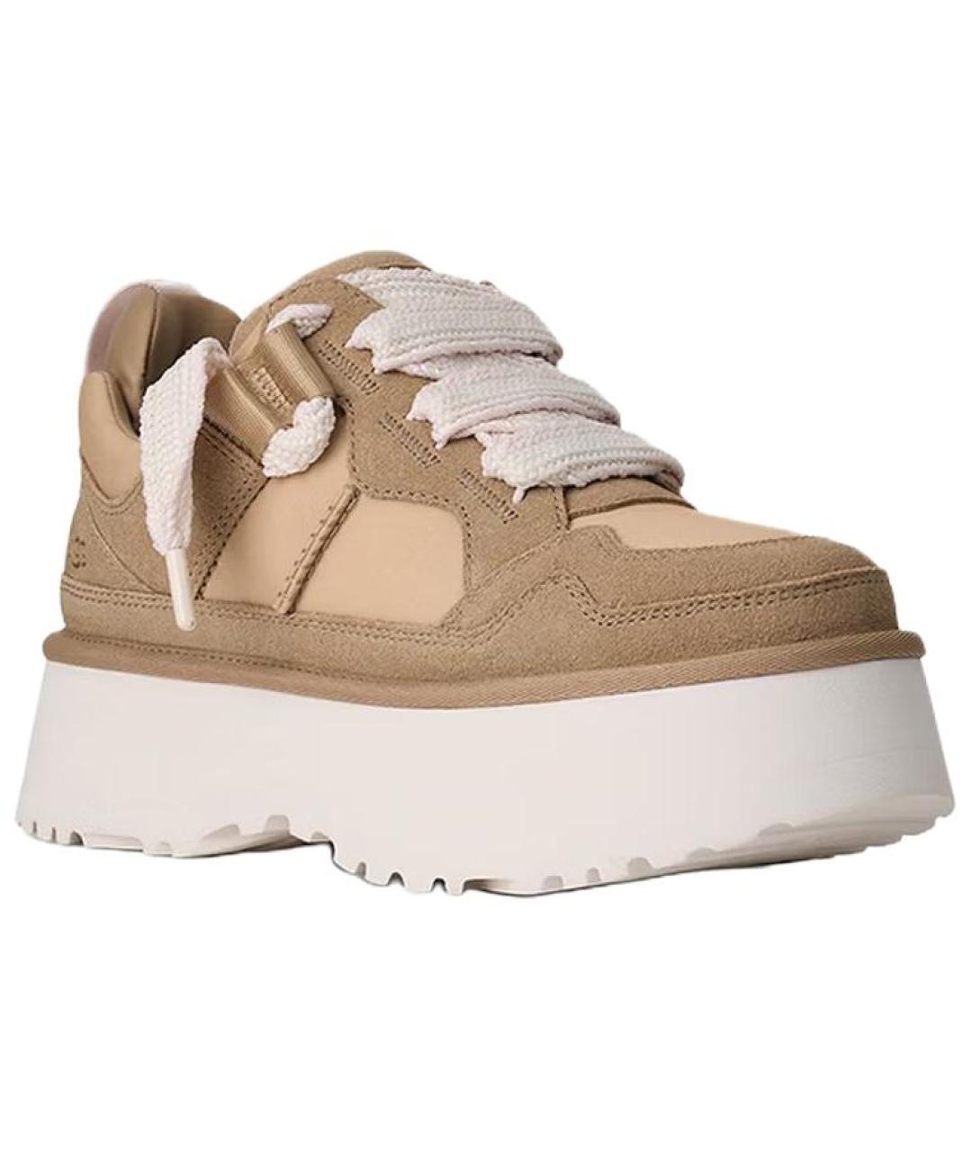 UGG AUSTRALIA Бежевые нубуковые кроссовки, фото 4