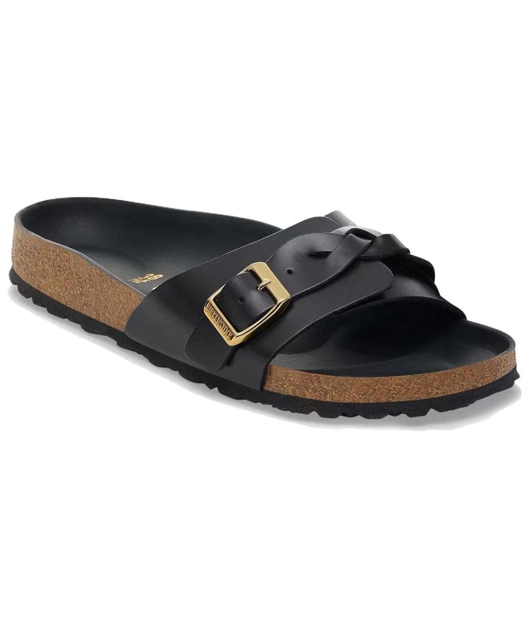 BIRKENSTOCK Черные кожаные сандалии, фото 2