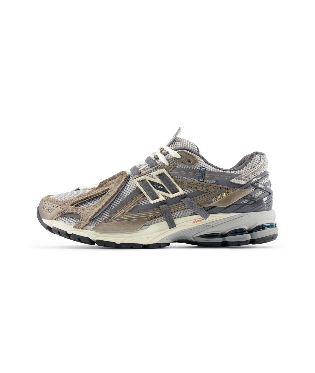 NEW BALANCE Серые кожаные кроссовки, фото 2