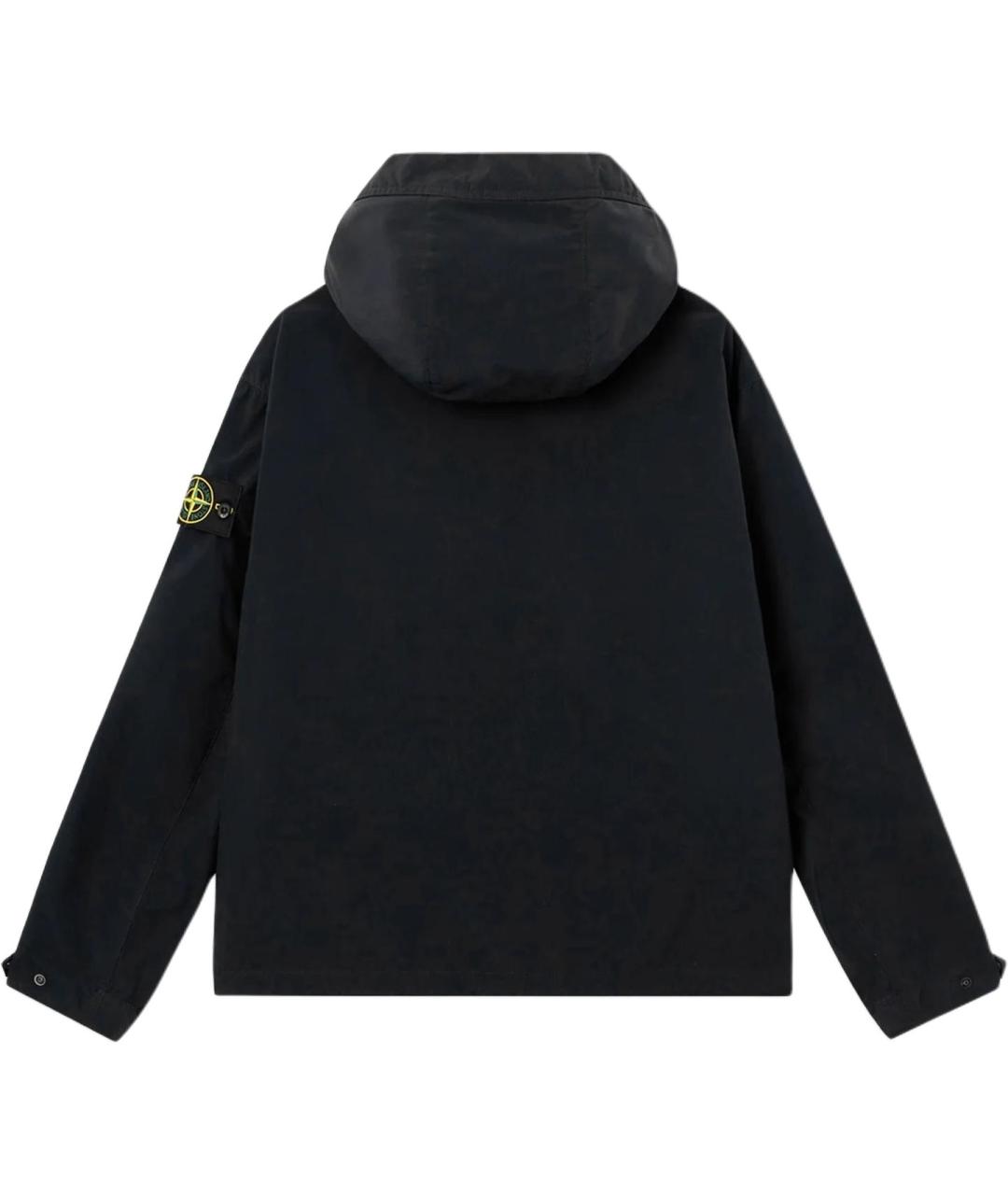 STONE ISLAND Черная хлопковая куртка, фото 2