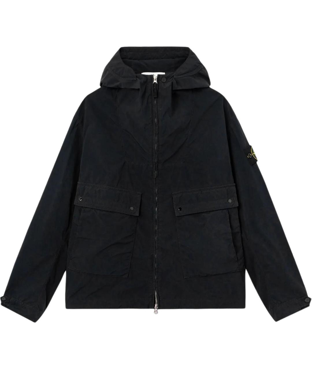 STONE ISLAND Черная хлопковая куртка, фото 1