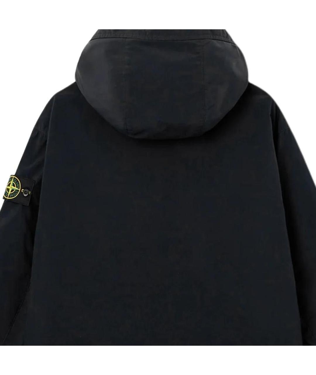 STONE ISLAND Черная хлопковая куртка, фото 4