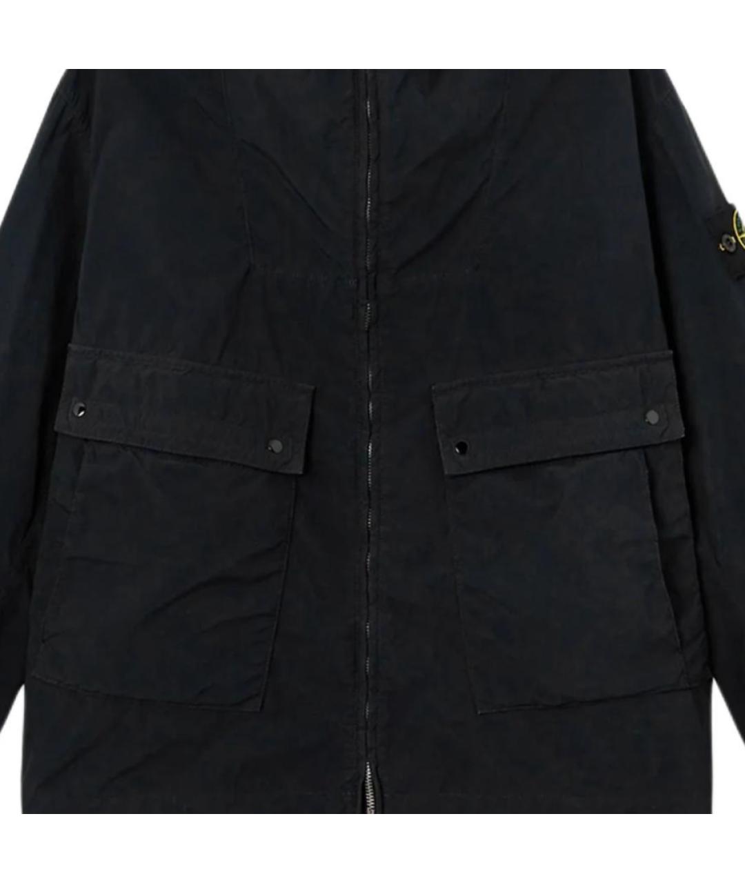 STONE ISLAND Черная хлопковая куртка, фото 5