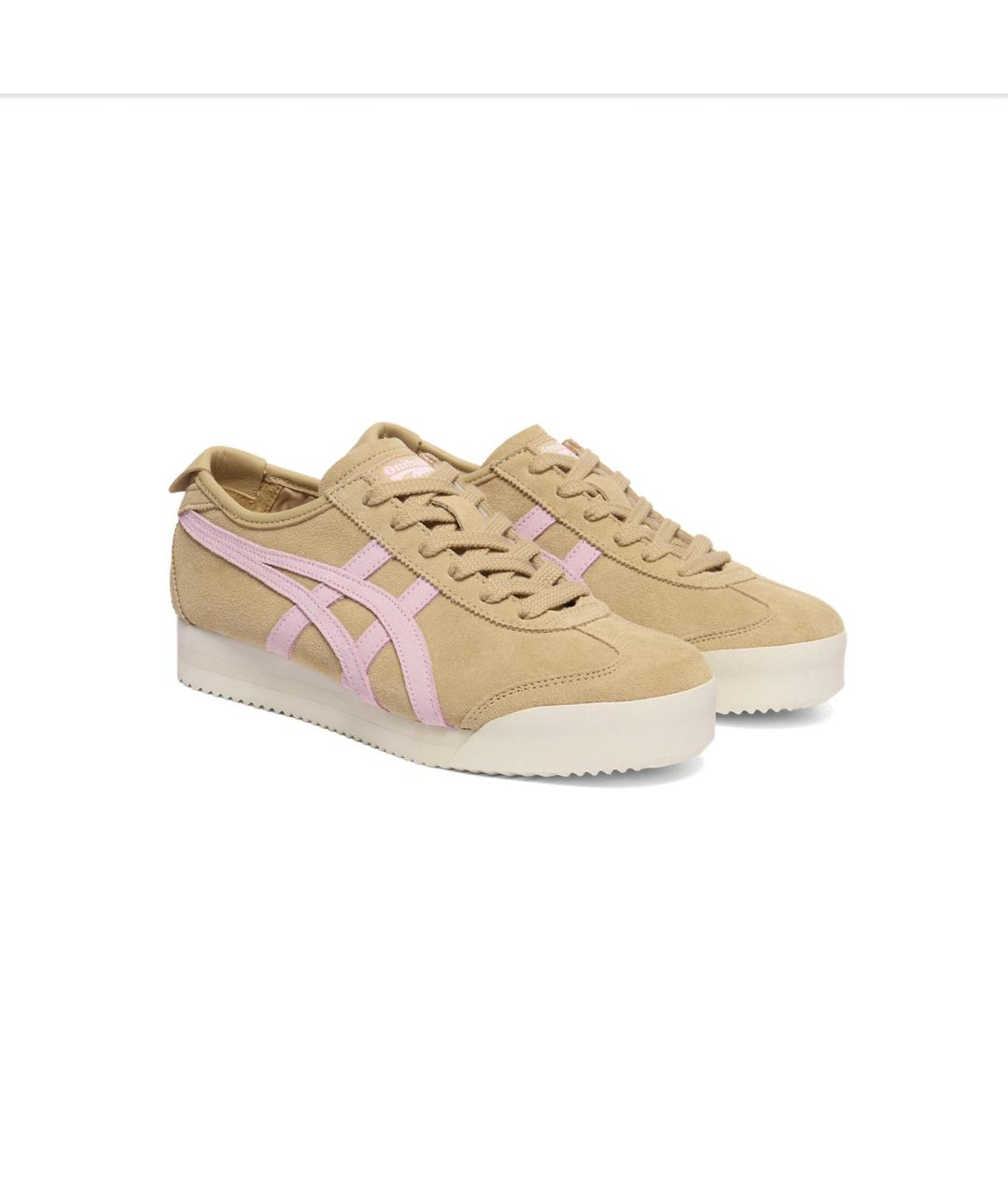 ONITSUKA TIGER Бежевые кожаные кроссовки, фото 3