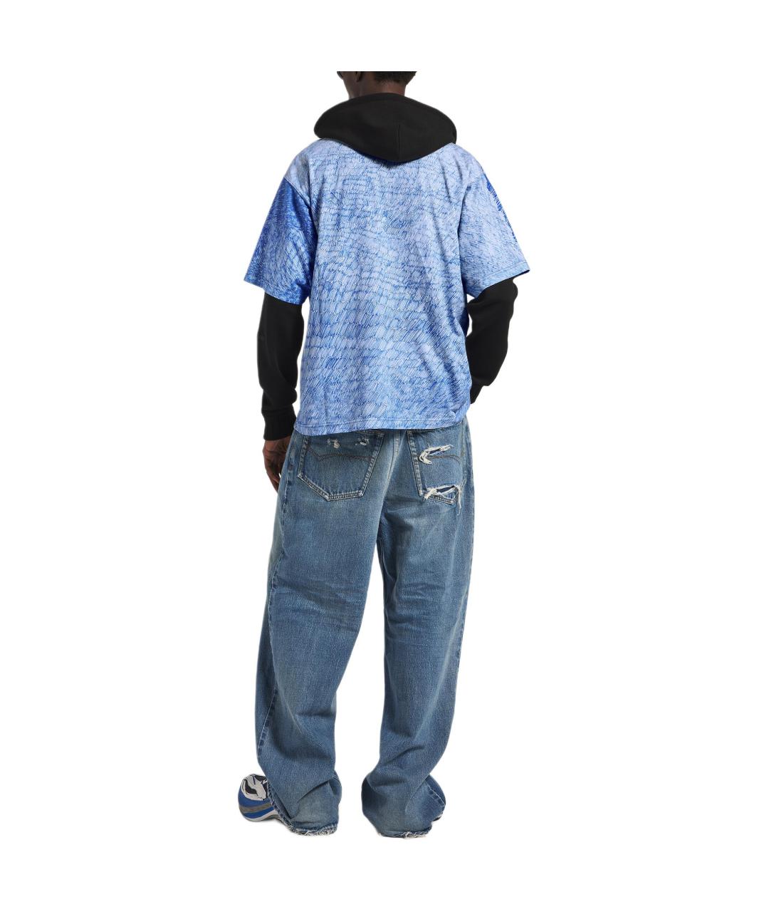 BALENCIAGA Синяя футболка, фото 4