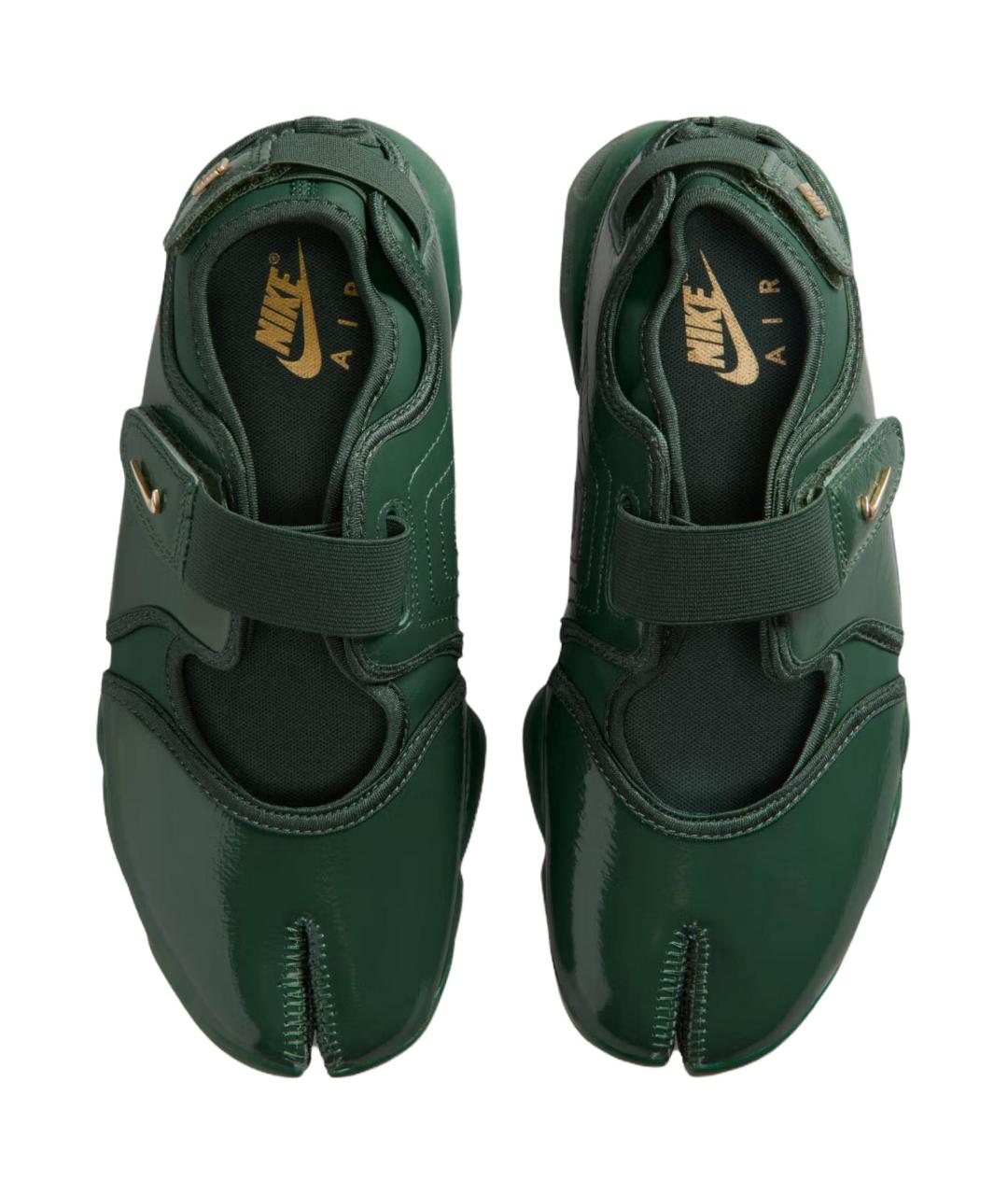 NIKE Зеленые кожаные кроссовки, фото 4