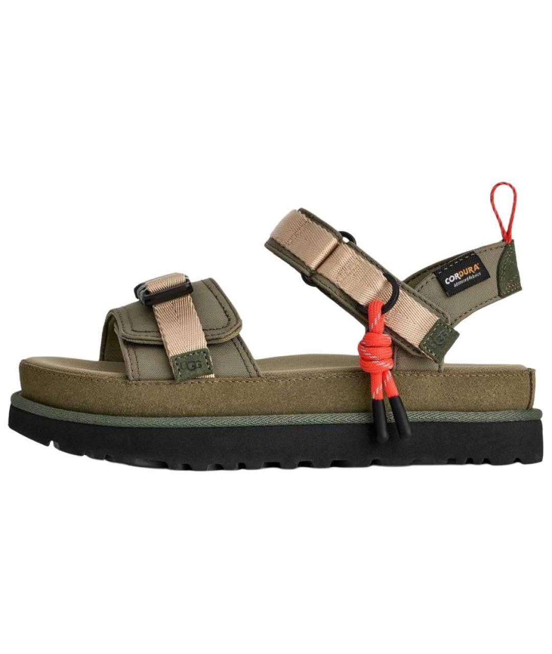 UGG AUSTRALIA Зеленые кожаные сандалии, фото 6