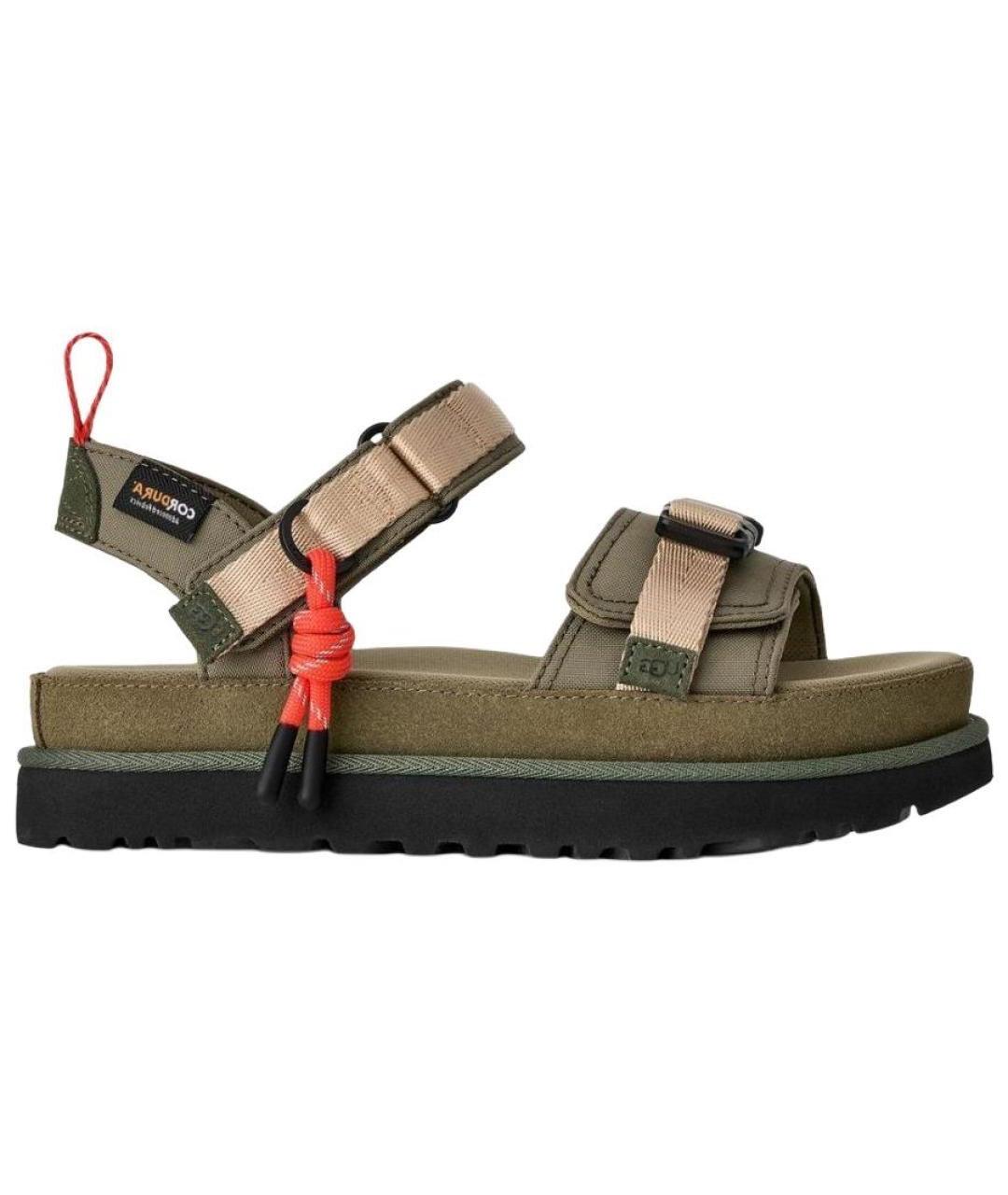 UGG AUSTRALIA Зеленые кожаные сандалии, фото 1