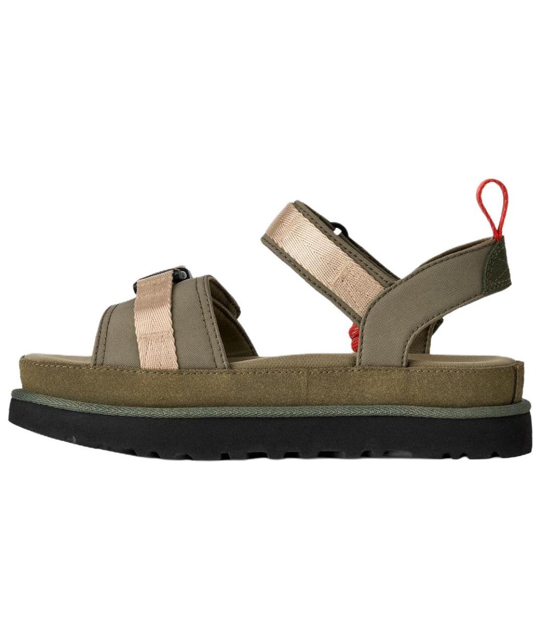 UGG AUSTRALIA Зеленые кожаные сандалии, фото 2