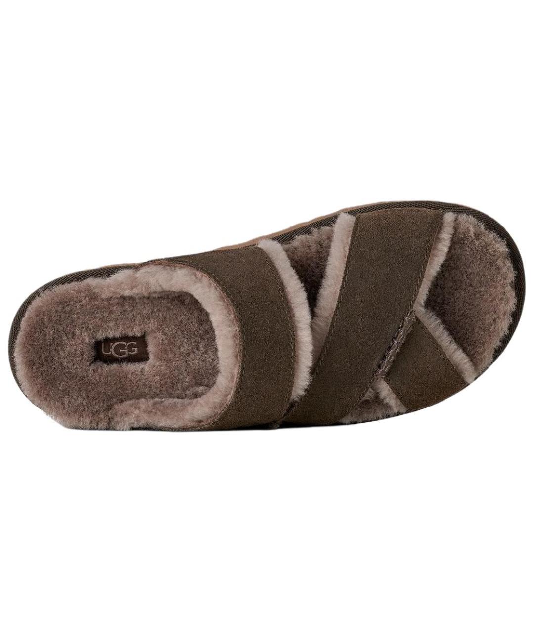 UGG AUSTRALIA Коричневые нубуковые сандалии, фото 5