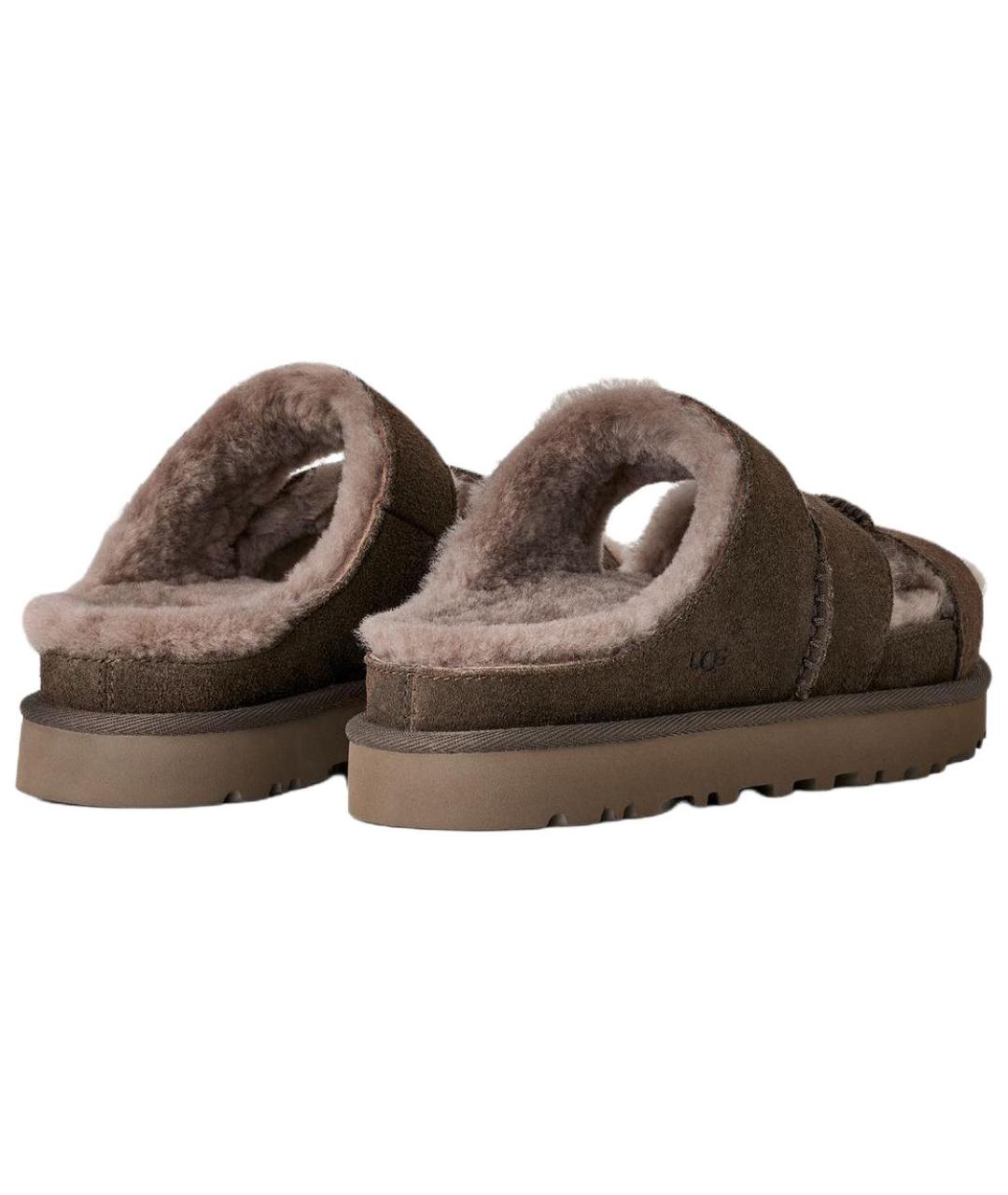 UGG AUSTRALIA Коричневые нубуковые сандалии, фото 4