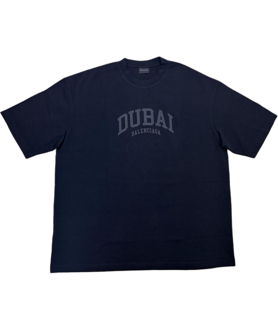 BALENCIAGA Черная хлопковая футболка, фото 1
