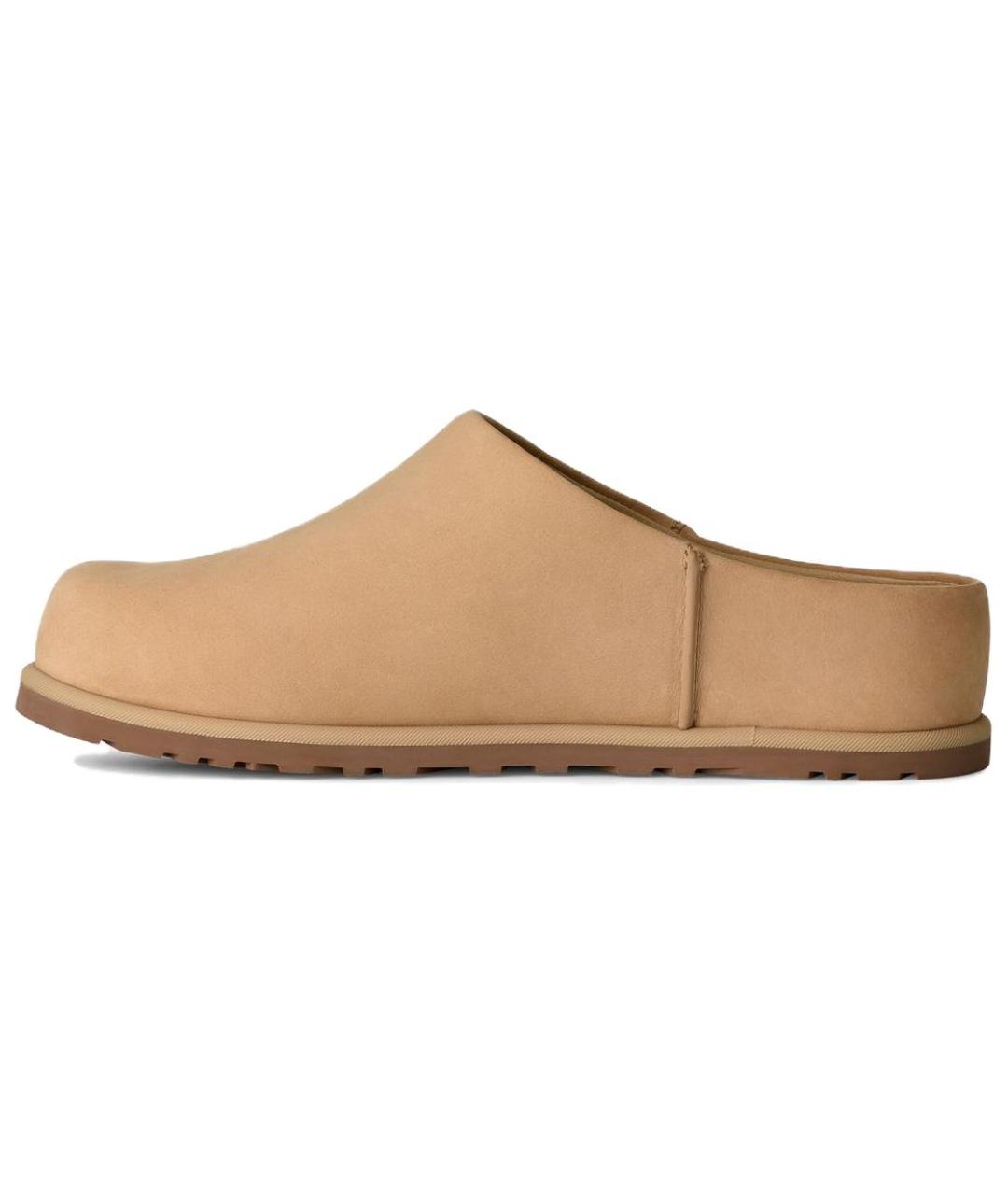 UGG AUSTRALIA Бежевые нубуковые мюли, фото 3