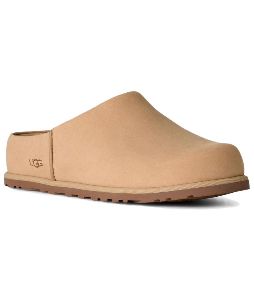 UGG AUSTRALIA Бежевые нубуковые мюли, фото 2