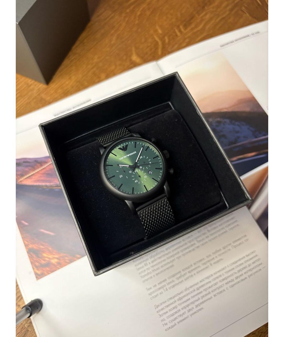 EMPORIO ARMANI Зеленые часы, фото 4