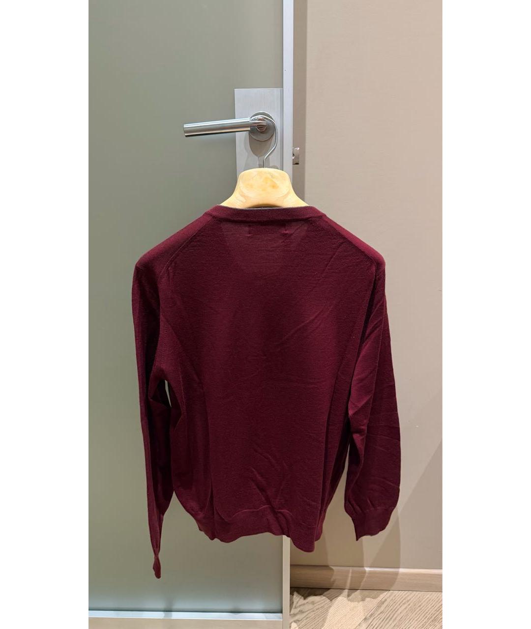 BRUNELLO CUCINELLI Бордовый кашемировый джемпер / свитер, фото 2