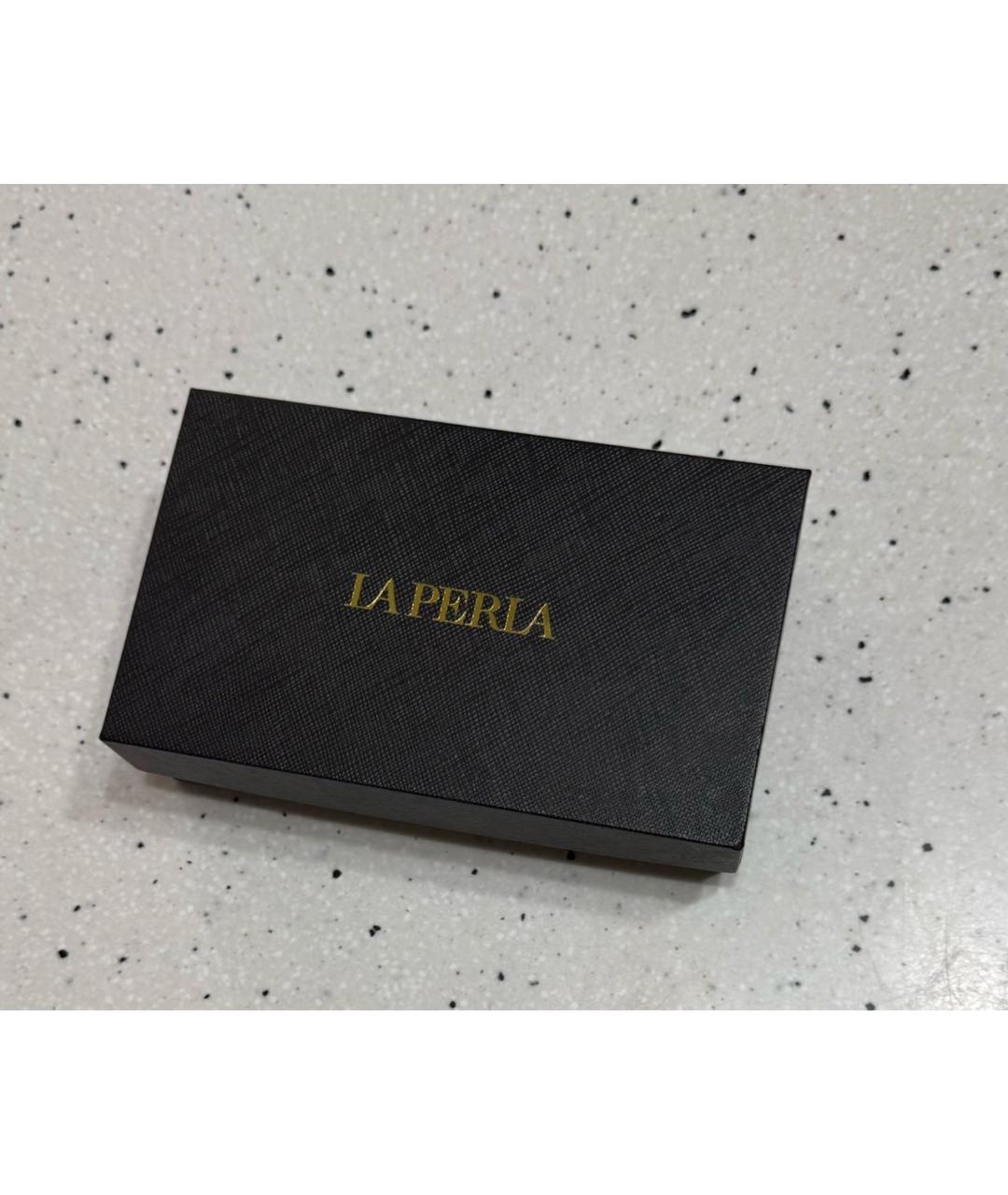 LA PERLA Черный шелковый воротник, фото 6