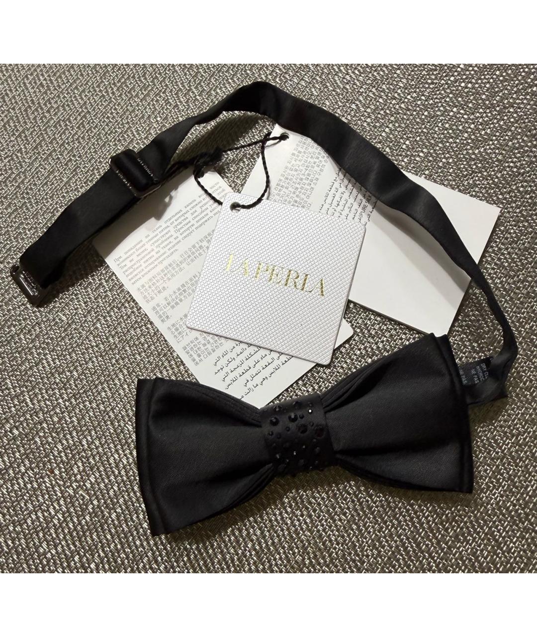 LA PERLA Черный шелковый воротник, фото 4