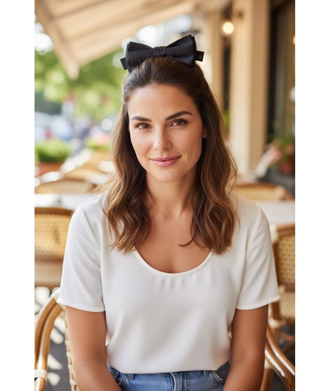 LA PERLA Черный шелковый воротник, фото 7