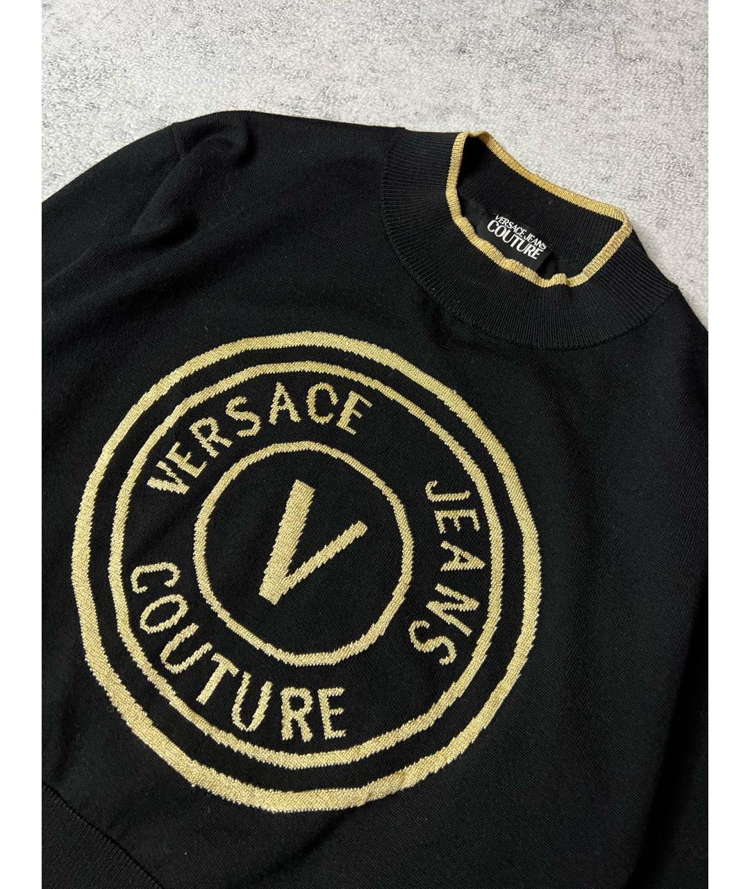 VERSACE JEANS COUTURE Черный шерстяной джемпер / свитер, фото 7