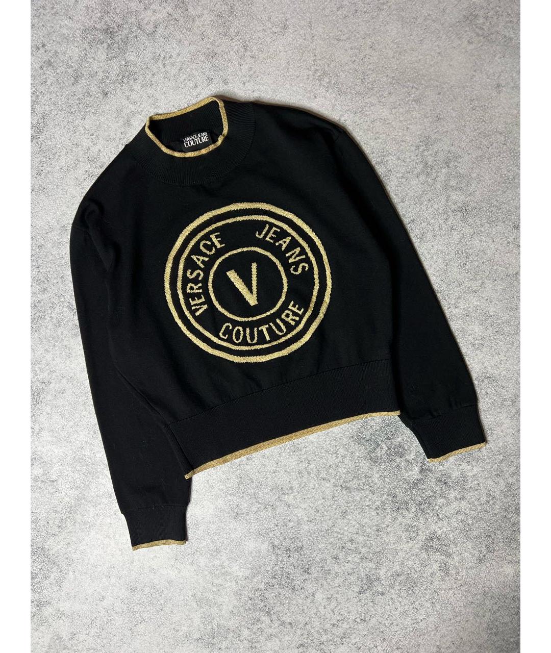 VERSACE JEANS COUTURE Черный шерстяной джемпер / свитер, фото 9