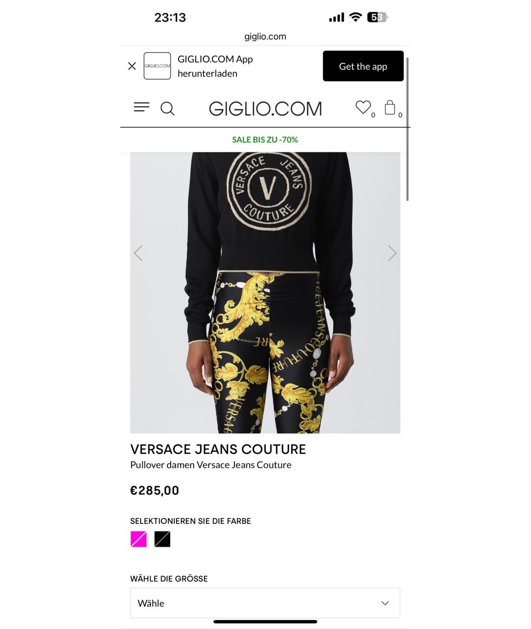 VERSACE JEANS COUTURE Черный шерстяной джемпер / свитер, фото 5