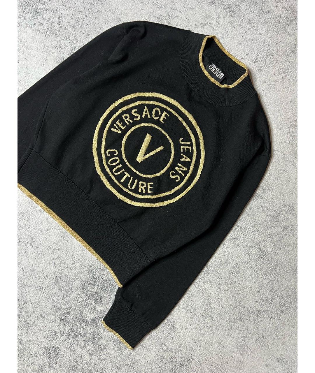 VERSACE JEANS COUTURE Черный шерстяной джемпер / свитер, фото 6