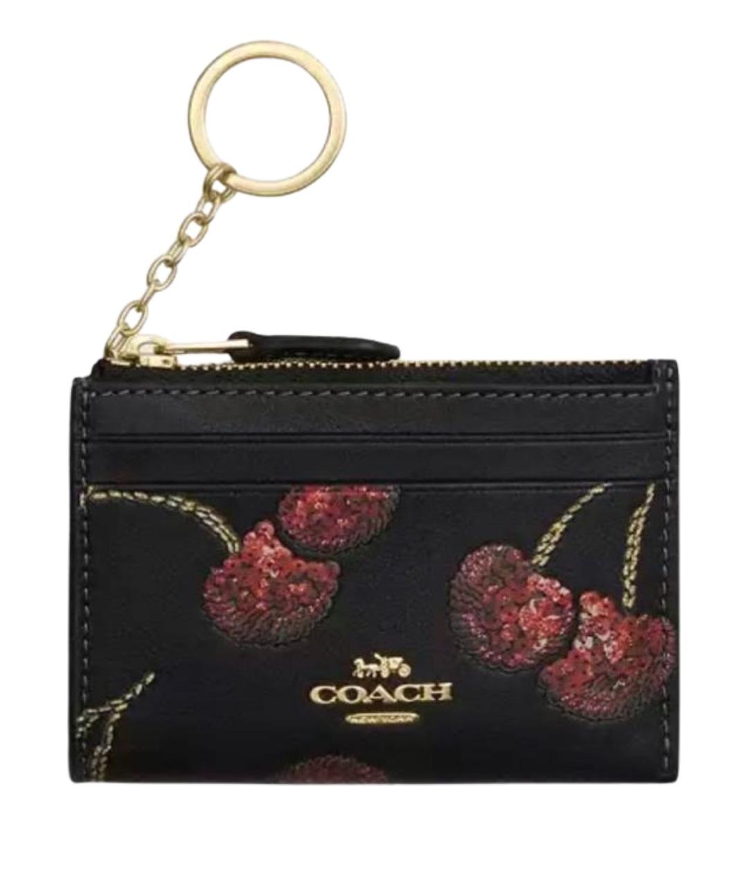 COACH Черный кожаный кардхолдер, фото 1