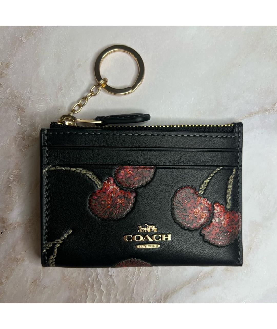 COACH Черный кожаный кардхолдер, фото 2