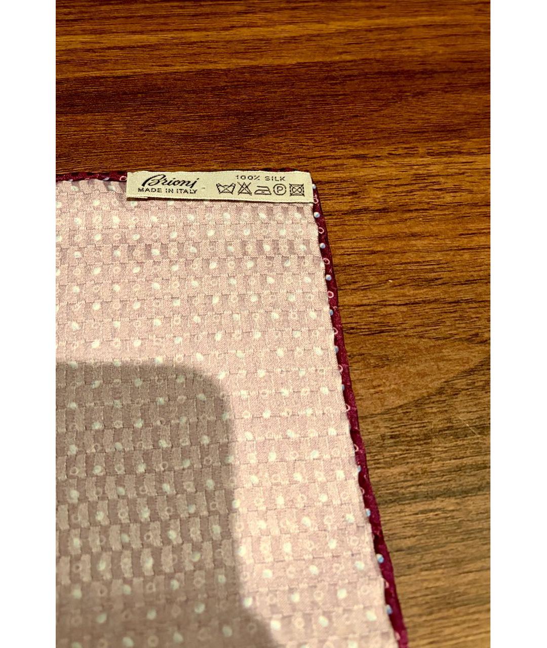 BRIONI Фиолетовый шелковый платок, фото 3