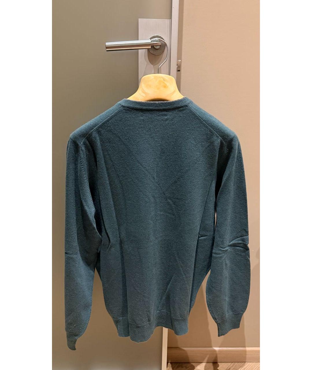 BRUNELLO CUCINELLI Бирюзовый кашемировый джемпер / свитер, фото 2