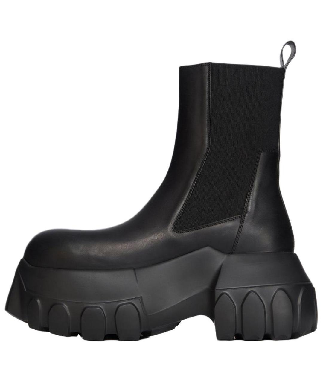 RICK OWENS Черные кожаные ботинки, фото 2
