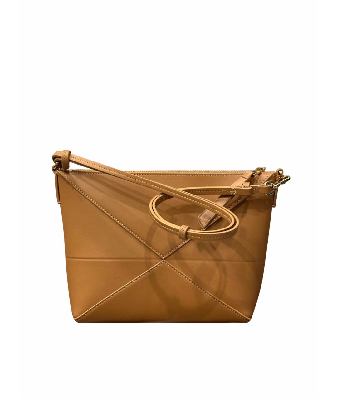 LOEWE Коричневая кожаная сумка через плечо, фото 1