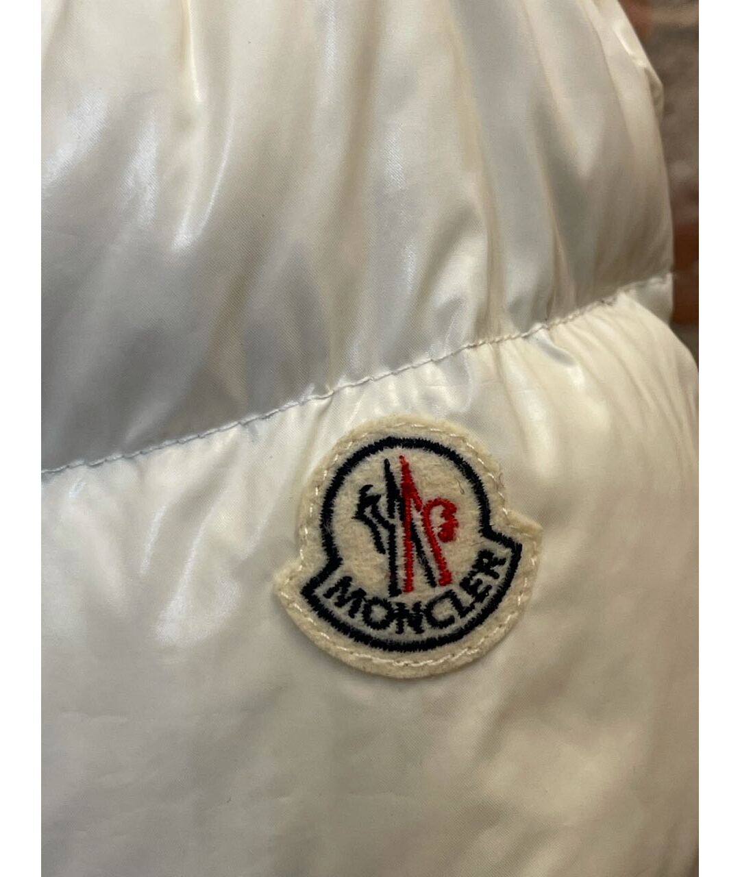 MONCLER Белый полиамидовый пуховик, фото 4