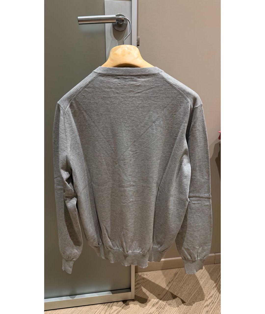BRUNELLO CUCINELLI Серый хлопковый джемпер / свитер, фото 2