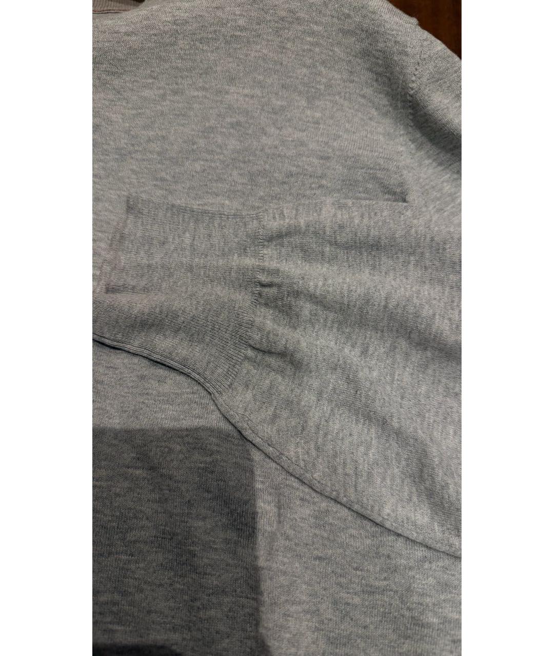 BRUNELLO CUCINELLI Серый хлопковый джемпер / свитер, фото 4
